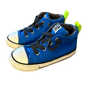 Converse Kids Sneakers in Blue with Neon Highlights